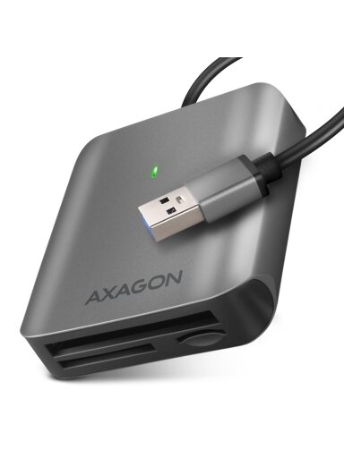 AXAGON Aluminum high-speed USB-A 3.2 Gen 1 memory card reader, 3 slots | CRE-S3