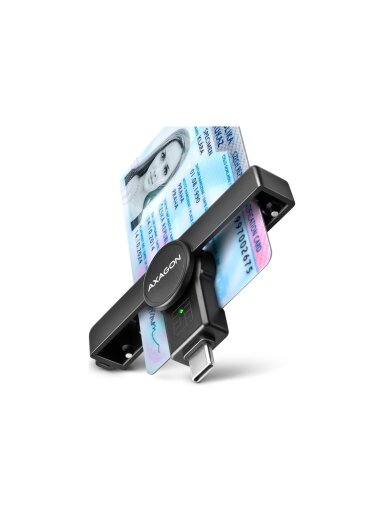 AXAGON Foldable pocket USB-C contact Smart/ID card reader | CRE-SMPC