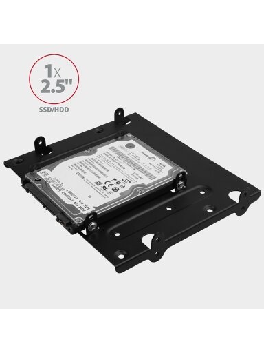AXAGON Metal frame for mounting four 2.5" disks or two 2.5" disks and one 3.5" disk in a 5.25" position | RHD-435 AXAGON Metal frame for mounting four 2.5" disks or two 2.5" disks and one 3.5" disk in a 5.25" position | RHD-435