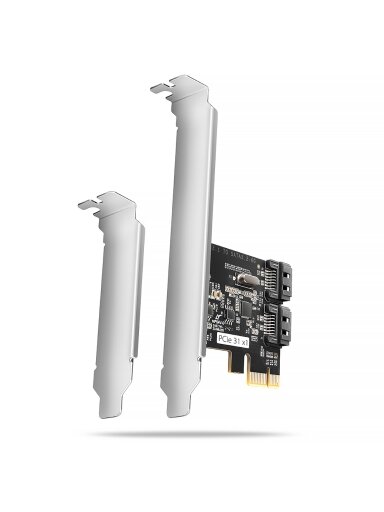 AXAGON Two-channel SATA III PCI-Express controller with two internal SATA port outputs | PCES-SJ2 AXAGON Two-channel SATA III PCI-Express controller with two internal SATA port outputs | PCES-SJ2