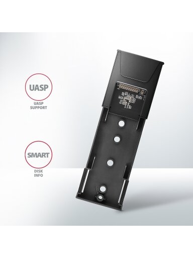 AXAGON USB-C 10Gbps - M.2 NVMe and SATA SSD THIN SCREWLESS box | EEM2-GTS2