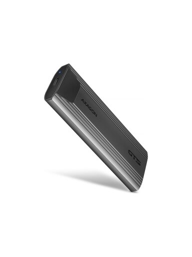 AXAGON USB-C 10Gbps - M.2 NVMe and SATA SSD THIN SCREWLESS box | EEM2-GTS2