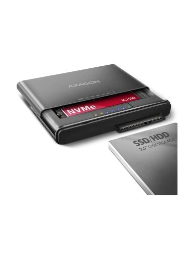 AXAGON USB-C 10Gbps M.2 NVMe + SATA SSD/HDD adapter | ADSA-CC