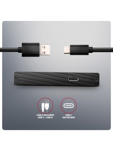 AXAGON USB-C 5Gbps - SATA 6G external box for 2.5" SSD/HDD | EE25-XA6C