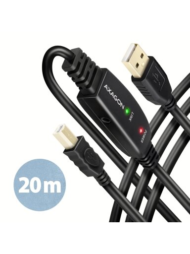 AXAGON | USB Repeater Cable, 20 m | ADR-220B | USB Type A to USB Type B