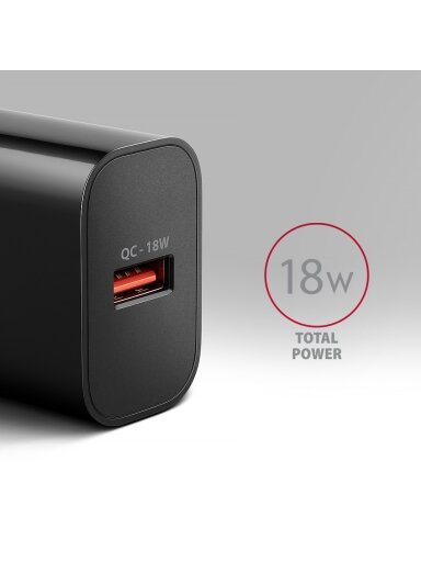 AXAGON Wallcharger 1x port USB-A, QC3.0/AFC/FCP/Apple, 18W | ACU-QC18 AXAGON Wallcharger 1x port USB-A, QC3.0/AFC/FCP/Apple, 18W | ACU-QC18