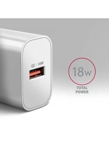 AXAGON Wallcharger 1x port USB-A, QC3.0/AFC/FCP/Apple, 18W | ACU-QC18W AXAGON Wallcharger 1x port USB-A, QC3.0/AFC/FCP/Apple, 18W | ACU-QC18W
