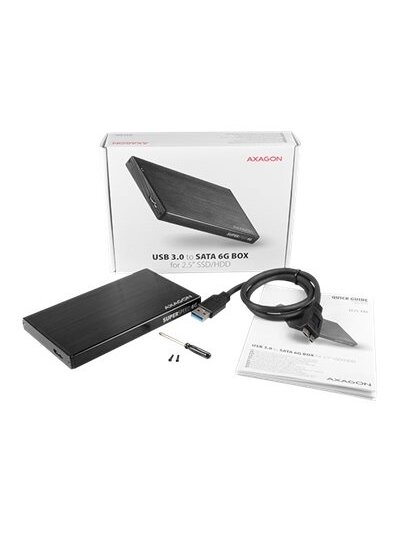 AXAGON | A compact aluminum USB 3.2 Gen 1 - SATA 6G external box designed for 2.5" SSD/HDD | EE25-XA6 3