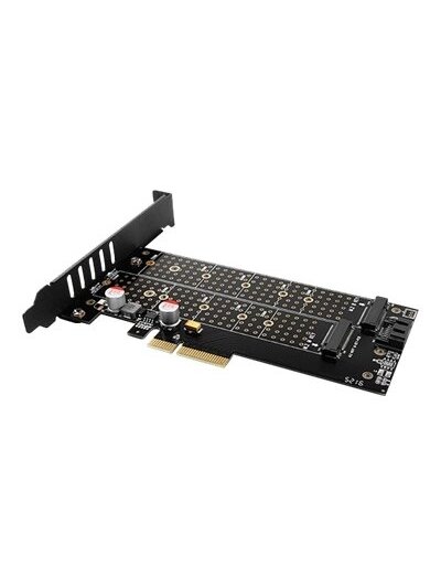 AXAGON PCI-Express x4 adapter to connect up to two M.2 disks to a computer | PCEM2-D 4