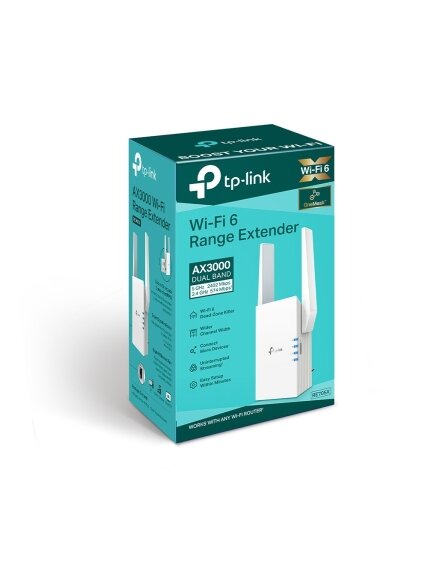 AX3000 Mesh WiFi 6 Extender | RE705X | 802.11ax | 2402+574 Mbit/s | Ethernet LAN (RJ-45) ports 1 | Mesh Support Yes | MU-MiMO No | No mobile broadband | Antenna type 2x External 3 AX3000 Mesh WiFi 6 Extender | RE705X | 802.11ax | 2402+574 Mbit/s | Ethernet LAN (RJ-45) ports 1 | Mesh Support Yes | MU-MiMO No | No mobile broadband | Antenna type 2x External 3
