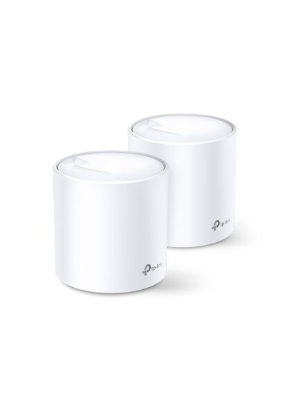 AX3000 Whole Home Mesh Wi-Fi 6 System | Deco X60 (2-pack) | 802.11ax | 2402+574 Mbit/s | 10/100/1000 Mbit/s | Ethernet LAN (RJ-45) ports 2 | Mesh Support Yes | MU-MiMO Yes | Antenna type 4xInternal per Deco uni AX3000 Whole Home Mesh Wi-Fi 6 System | Deco X60 (2-pack) | 802.11ax | 2402+574 Mbit/s | 10/100/1000 Mbit/s | Ethernet LAN (RJ-45) ports 2 | Mesh Support Yes | MU-MiMO Yes | Antenna type 4xInternal per Deco uni