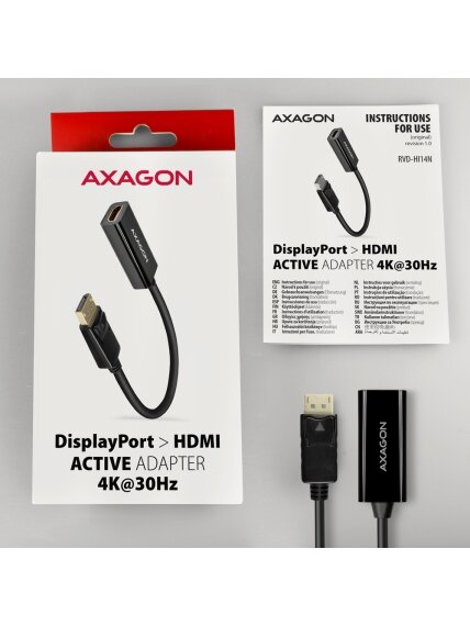 AXAGON | Active adapter | DisplayPort to HDMI | 0.15 m 5