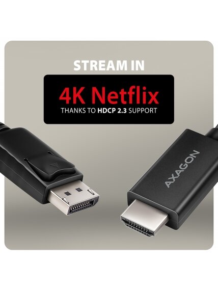 AXAGON Active cable RVD-HI20C2 | DisplayPort to HDMI | 1.8 m 1