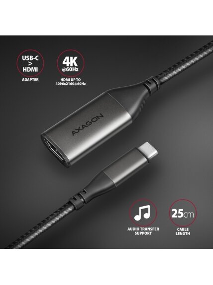 AXAGON | Active converter | USB-C to HDMI | 0.25 m 1