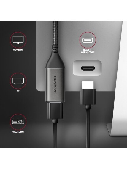 AXAGON | Active converter | USB-C to HDMI | 0.25 m 3 AXAGON | Active converter | USB-C to HDMI | 0.25 m 3