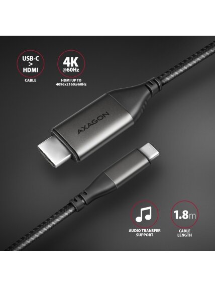 AXAGON | Active converter | USB-C to HDMI | 1.8 m 1