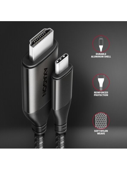 AXAGON | Active converter | USB-C to HDMI | 1.8 m 2 AXAGON | Active converter | USB-C to HDMI | 1.8 m 2