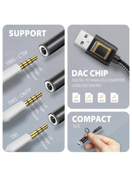 AXAGON ADA-HA USB-A Hi-Res DAC audio adapter 6 AXAGON ADA-HA USB-A Hi-Res DAC audio adapter 6