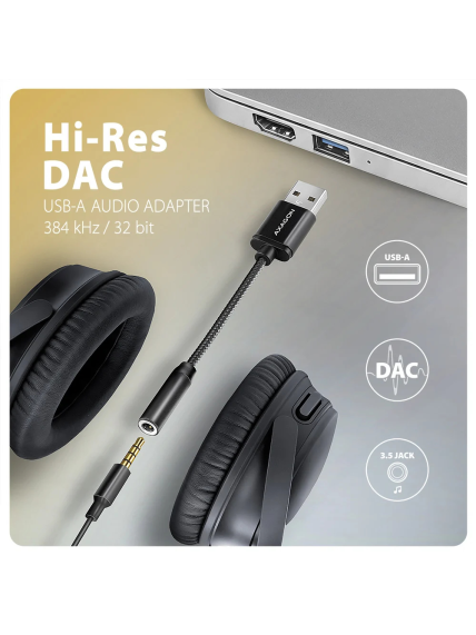 AXAGON ADA-HA USB-A Hi-Res DAC audio adapter 7 AXAGON ADA-HA USB-A Hi-Res DAC audio adapter 7