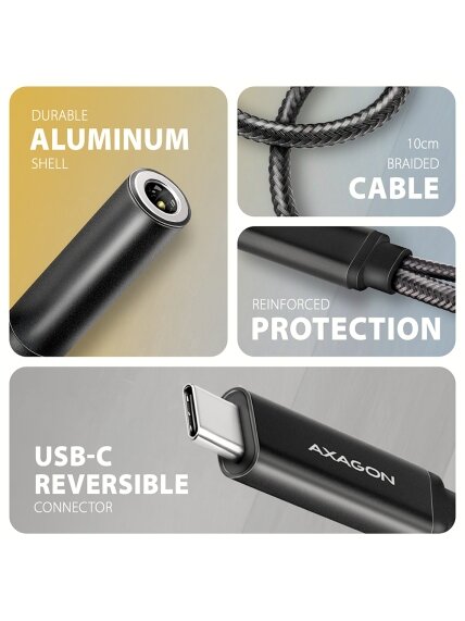 AXAGON | ADA-HCPD USB-C - Hi-Res DAC Audio Adapter PD, 60W 2