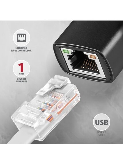 AXAGON | ADE-AR USB-A Gigabit Ethernet Adapter 1 AXAGON | ADE-AR USB-A Gigabit Ethernet Adapter 1