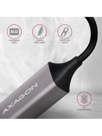 AXAGON ADE-TRC Compact aluminum USB-C 3.2 Gen 1 Gigabit Ethernet 10/100/1000Mbit adapter with automatic installation 3 AXAGON ADE-TRC Compact aluminum USB-C 3.2 Gen 1 Gigabit Ethernet 10/100/1000Mbit adapter with automatic installation 3
