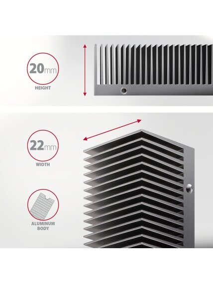 AXAGON Aluminum passive cooler for single and double-sided M.2 SSDs size 2280, height 24 mm | CLR-M2XT 2 AXAGON Aluminum passive cooler for single and double-sided M.2 SSDs size 2280, height 24 mm | CLR-M2XT 2
