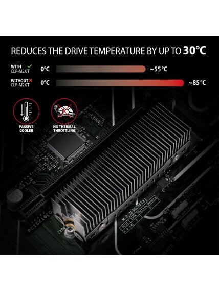 AXAGON Aluminum passive cooler for single and double-sided M.2 SSDs size 2280, height 24 mm | CLR-M2XT 3 AXAGON Aluminum passive cooler for single and double-sided M.2 SSDs size 2280, height 24 mm | CLR-M2XT 3