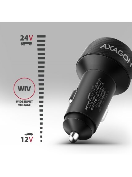 AXAGON Car charger 48W, USB-A + USB-C, PD3.0/PPS/QC4+/SFC | PWC-PQ48 2