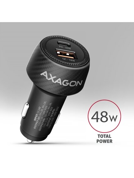 AXAGON Car charger 48W, USB-A + USB-C, PD3.0/PPS/QC4+/SFC | PWC-PQ48 7