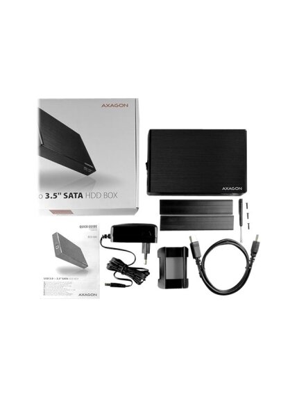 AXAGON | Compact aluminum USB 3.2 Gen 1 external box SATA intended for 3.5" HDD | EE35-XA3 4