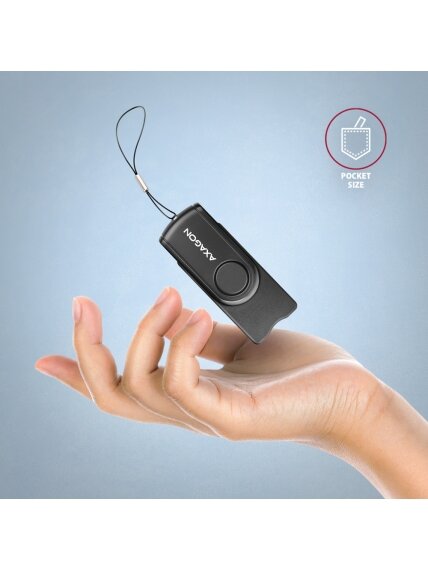 AXAGON Compact travel USB-A + USB-C contact Smart/ID card and SD/microSD/SIM card reader | CRE-SMP2A 4