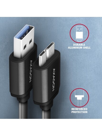 AXAGON | Data and charging cable, 1 m | BUMM3-AM10AB | USB Type A to USB Type Micro-B 2 AXAGON | Data and charging cable, 1 m | BUMM3-AM10AB | USB Type A to USB Type Micro-B 2