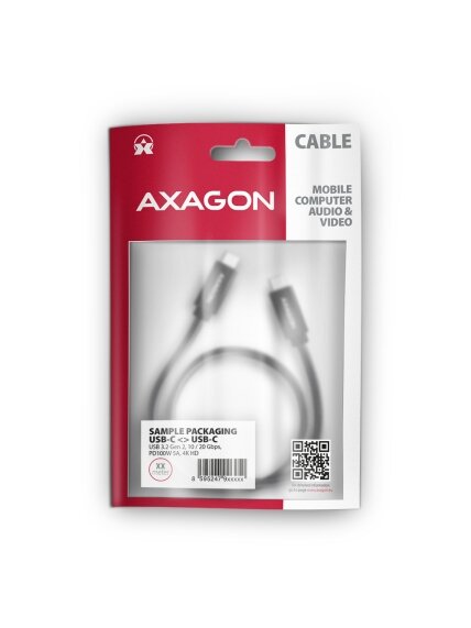 AXAGON | Data and charging USB 2.0 cable | BUCM32-CM20AB | USB Type-C to USB Type-C 8 AXAGON | Data and charging USB 2.0 cable | BUCM32-CM20AB | USB Type-C to USB Type-C 8