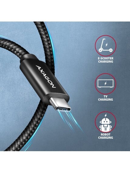 AXAGON | Data and charging USB4 Gen 3x2 cable, 1 m | BUCM3-CM15AB | USB Type C - USB Type C 5 AXAGON | Data and charging USB4 Gen 3x2 cable, 1 m | BUCM3-CM15AB | USB Type C - USB Type C 5