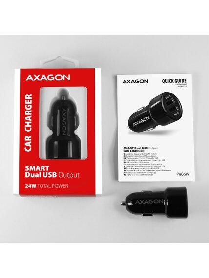 AXAGON Dual car charger, 24W | PWC-5V5 11 AXAGON Dual car charger, 24W | PWC-5V5 11