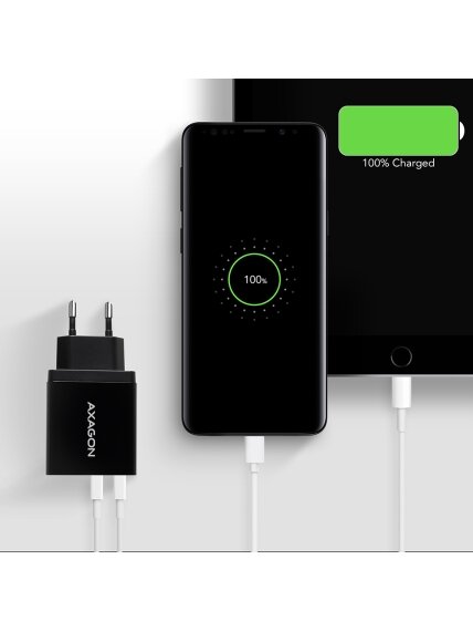 AXAGON Dual wallcharger 240V/2x USB port QC3.0/AFC/FCP and 5V-1.2A, 24W | ACU-QS24 5 AXAGON Dual wallcharger 240V/2x USB port QC3.0/AFC/FCP and 5V-1.2A, 24W | ACU-QS24 5