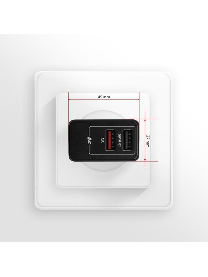 AXAGON Dual wallcharger 240V/2x USB port QC3.0/AFC/FCP and 5V-1.2A, 24W | ACU-QS24 6 AXAGON Dual wallcharger 240V/2x USB port QC3.0/AFC/FCP and 5V-1.2A, 24W | ACU-QS24 6