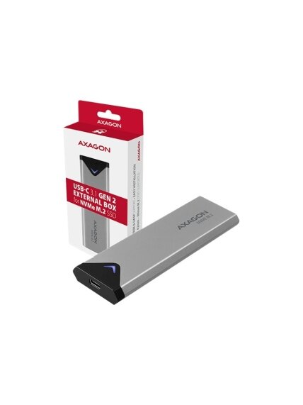 AXAGON External SuperSpeed+ USB-C metal box for M.2 NVMe SSD disks having sizes of up 42 to 80 mm | EEM2-UG2 AXAGON External SuperSpeed+ USB-C metal box for M.2 NVMe SSD disks having sizes of up 42 to 80 mm | EEM2-UG2