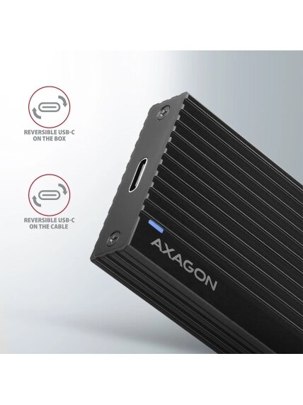 AXAGON External USB-C 3.2 Gen 2 metal box for M.2 NVMe SSDs | EEM2-GTR 4 AXAGON External USB-C 3.2 Gen 2 metal box for M.2 NVMe SSDs | EEM2-GTR 4