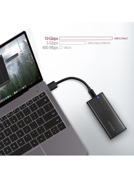 AXAGON External USB-C 3.2 Gen 2 metal box for M.2 SATA SSD disks | EEM2-SBC 6 AXAGON External USB-C 3.2 Gen 2 metal box for M.2 SATA SSD disks | EEM2-SBC 6
