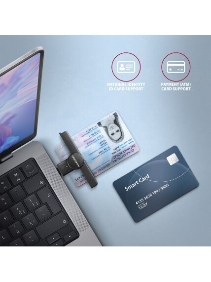 AXAGON Foldable pocket USB-C contact Smart/ID card reader | CRE-SMPC 1 AXAGON Foldable pocket USB-C contact Smart/ID card reader | CRE-SMPC 1