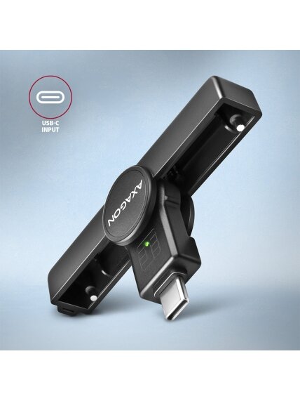 AXAGON Foldable pocket USB-C contact Smart/ID card reader | CRE-SMPC 2