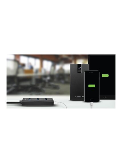 AXAGON Four-port USB 3.0 hub with fast charging and power support | HUE-S2B 13