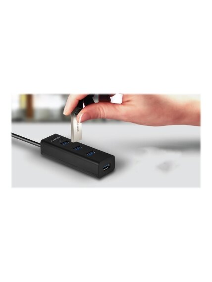 AXAGON Four-port USB 3.0 hub with fast charging and power support | HUE-S2B 10 AXAGON Four-port USB 3.0 hub with fast charging and power support | HUE-S2B 10