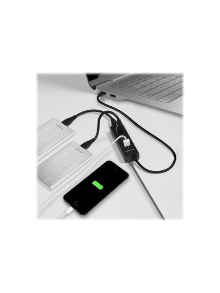 AXAGON Four-port USB 3.0 hub with fast charging and power support | HUE-S2B 12 AXAGON Four-port USB 3.0 hub with fast charging and power support | HUE-S2B 12