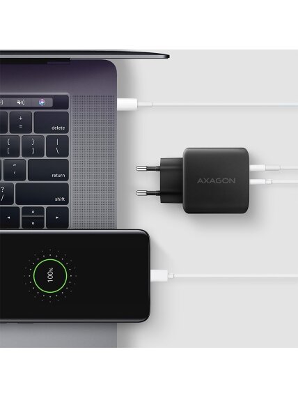 AXAGON GaN wallcharger 2x port (USB-A + USB-C), PD3.0/PPS/QC4+/SFC2.0/AFC/SCP/FCP/Apple, 45W | ACU-PQ45 5 AXAGON GaN wallcharger 2x port (USB-A + USB-C), PD3.0/PPS/QC4+/SFC2.0/AFC/SCP/FCP/Apple, 45W | ACU-PQ45 5