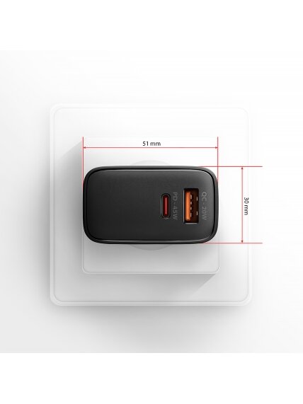 AXAGON GaN wallcharger 2x port (USB-A + USB-C), PD3.0/PPS/QC4+/SFC2.0/AFC/SCP/FCP/Apple, 45W | ACU-PQ45 7 AXAGON GaN wallcharger 2x port (USB-A + USB-C), PD3.0/PPS/QC4+/SFC2.0/AFC/SCP/FCP/Apple, 45W | ACU-PQ45 7