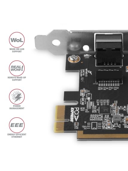 AXAGON Gigabit Ethernet PCI-Express network card with proven Realtek chipset version | PCEE-GRF 3 AXAGON Gigabit Ethernet PCI-Express network card with proven Realtek chipset version | PCEE-GRF 3