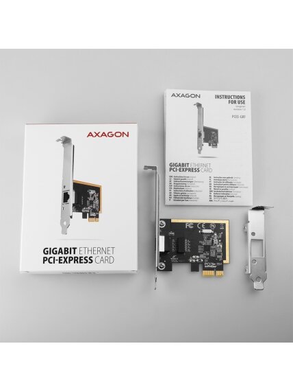 AXAGON Gigabit Ethernet PCI-Express network card with proven Realtek chipset version | PCEE-GRF 4 AXAGON Gigabit Ethernet PCI-Express network card with proven Realtek chipset version | PCEE-GRF 4